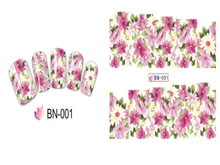 BN001-006 Flower Water Nail Sticker