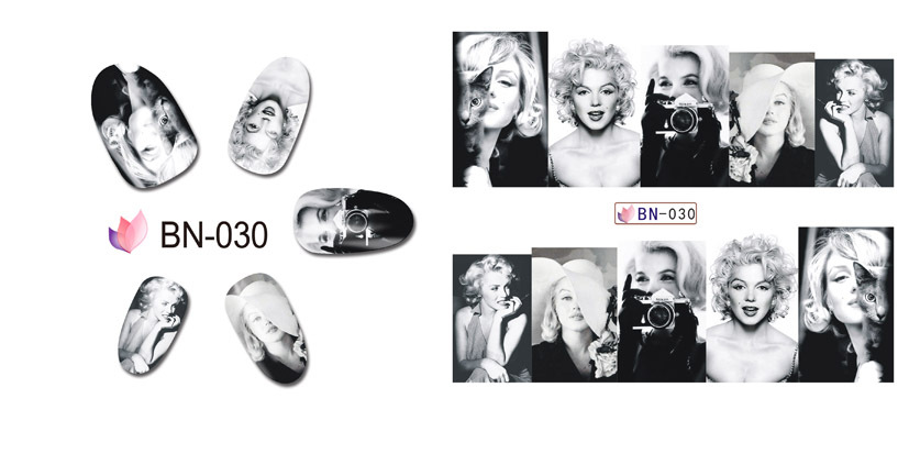 BN025-030 Women Water Nail Sticker
