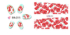 BN013-018 Flower Water Nail Sticker