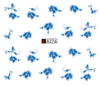 A271-276 Blue Flower Water Nail Sticker