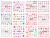 A733-744 Lip Water Nail Sticker