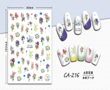 CA-216 3D Watercolor Bouquet Nail Sticker