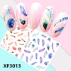 XF3013 3D Self Adhesive Feather Nail Art Sticker 