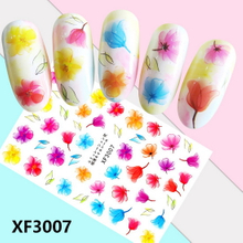 XF3007 3D Self Adhesive Flower Nail Art Sticker 