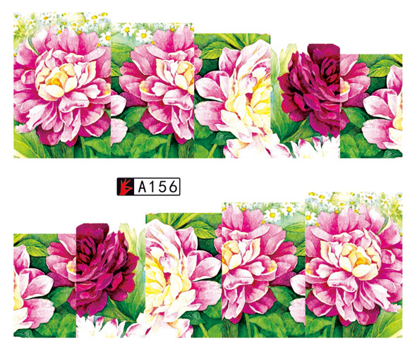 A151-156 Flower Water Nail Sticker