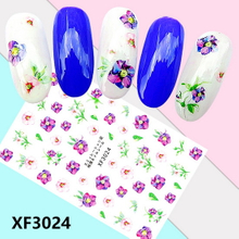 XF3024 3D Self Adhesive Flower Nail Art Sticker 