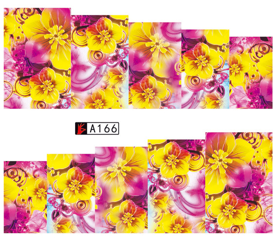 A163-168 Flower Water Nail Sticker
