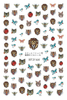 XF3164 3D Self Adhesive Animal Nail Sticker 