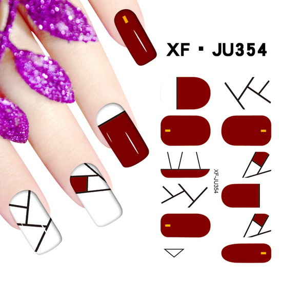 JU354 Full Cover Nail Polish Sticker 
