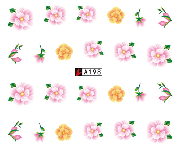A193-198 Flower Water Nail Sticker