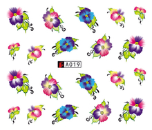 A019-024 Flower Water Nail Sticker