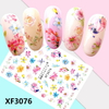 XF3076 3D Self Adhesive Flower Nail Sticker 