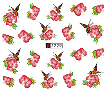 A229-234 Flower Water Nail Sticker
