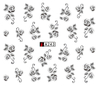 A241-246 Black Flower Water Nail Sticker