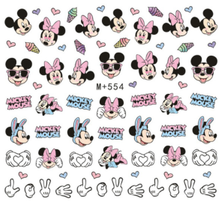 M+551-557 Mickey Mouse Cartoon Water Nail Sticker 