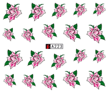 A223-228 Flower Water Nail Sticker