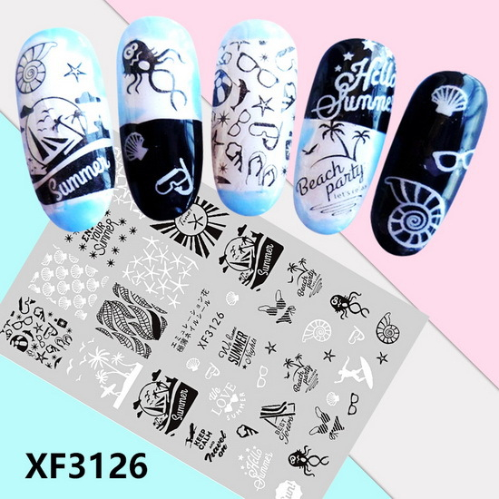 XF3126 3D Self Adhesive Nail Sticker 