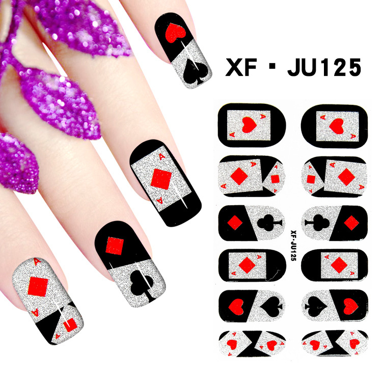 JU125 Full Cover Nail Polish Sticker 