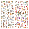 LY143-144 Thin 3D Cat And National Customs Nail Sticker