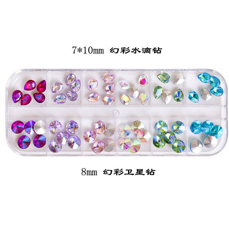 Symphony Satellite Water Droplets Nail Art Rhinestone