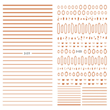 D019-020 3D Rose Gold Pattern Nail Art Sticker