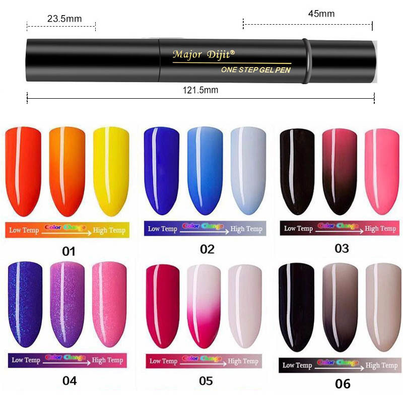 One Step Temperature Change Nail Gel Polish Pen 