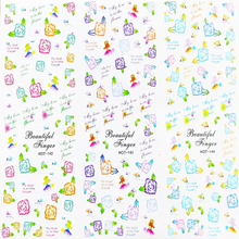 HOT142-144 Flower Water Nail Sticker