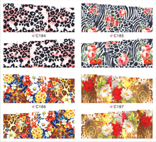 C184-187 Leopard Print Water Nail Sticker