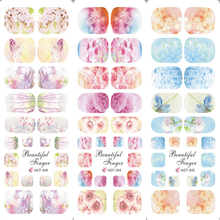 HOT343-345 Beautiful Flower Water Nail Sticker