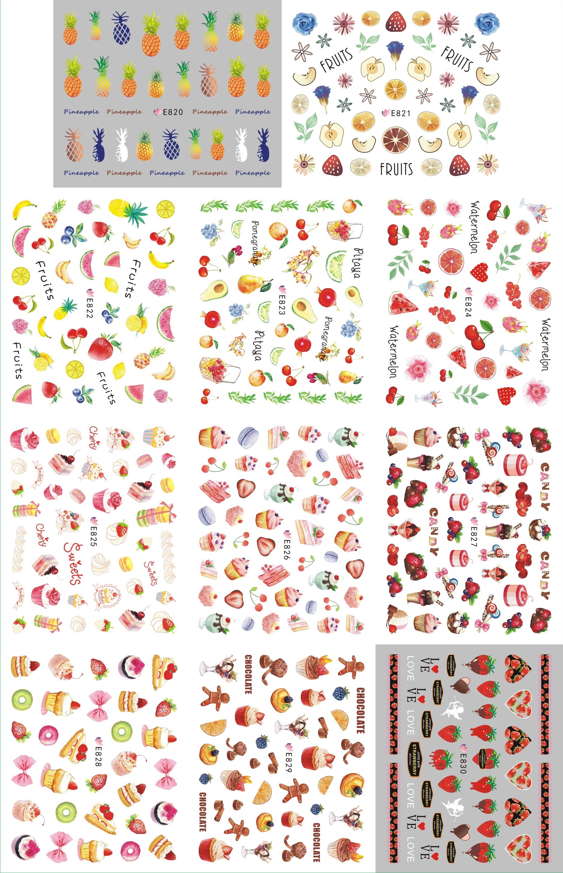 E820-830 水果、蛋糕