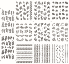 D133-143 Black Water Nail Sticker