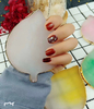 New Leaf Shape Agate Nail Color Palette Polish Painting Tool