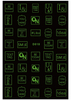 D018 Glow In Night Brand Logo 3D Nail Art Sticker