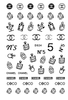 D024 CHANEL Brand Logo 3D Nail Art Sticker 6 colors available