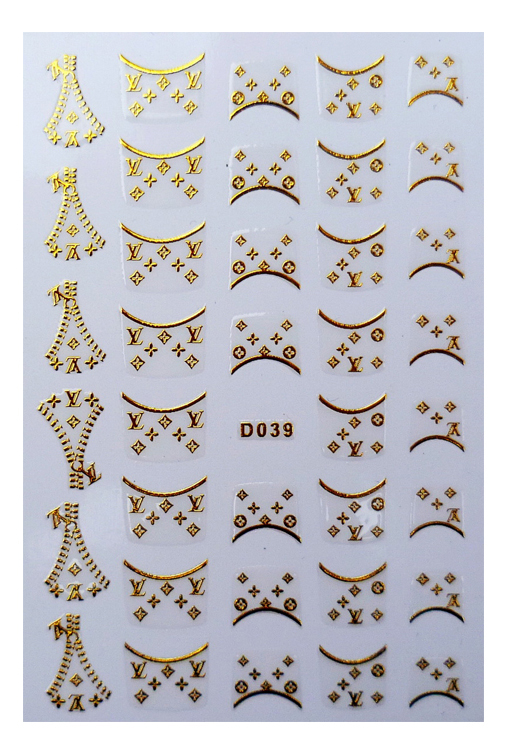 D039 Brand Logo 3D Nail Art Sticker 