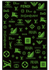 D026 Brand Logo 3D Nail Art Sticker 6 colors available