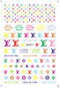 D007 LV LOUIS VUITTON Brand Logo 3D Nail art sticker