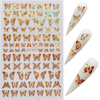 2020 New Holographic Gold And Holographic Silver 3D Butterfly Nail Art Sticker 
