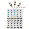 2020 New Holographic Z-D Serise Colorful 3D Butterfly Nail Art Sticker 
