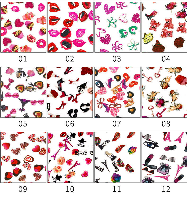 The Valentine's Day Wood Pulp Slice 6pcs/set OR Individually Packing Available