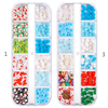 12 Grid/box Christmas Mixed Polymer Clay Nail DIY Decoration