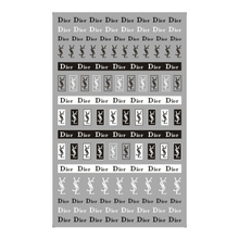 Dior Black & white color Brand Logo 3D Nail Art Sticker