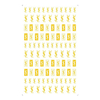 YSL Brand Logo Gold Silver Color 3D Nail Art Sticker