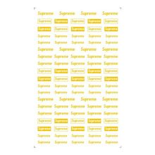 Supreme Brand Logo Gold Silver Color 3D Nail Art Sticker
