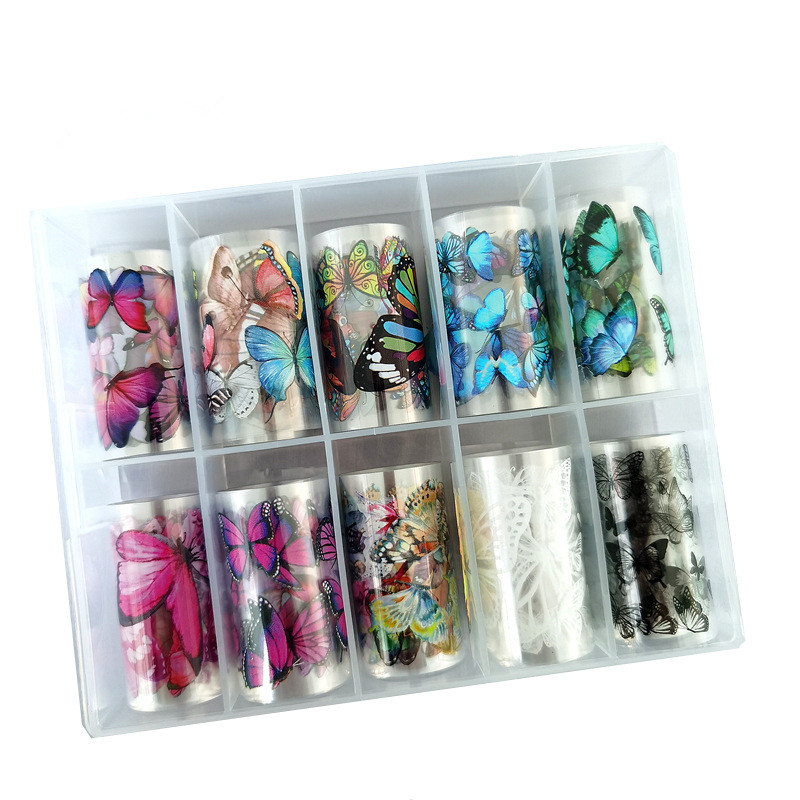 Nail Butterfly Design Transfer Foil Set