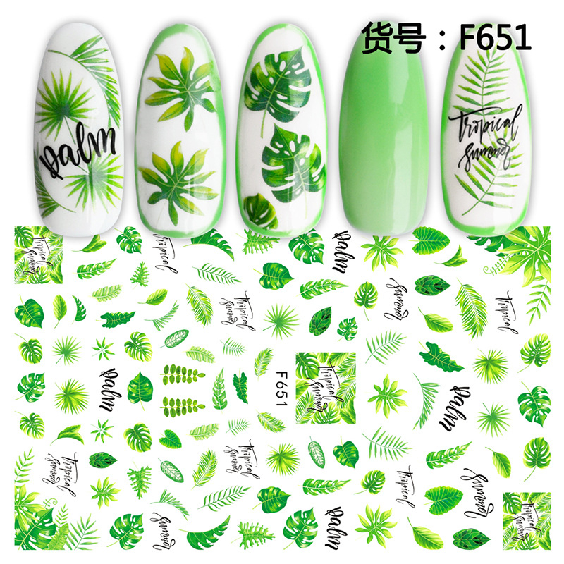 F651 Palm 3D Nail Sticker 
