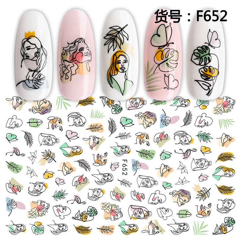 F652 Summer 3D Nail Sticker 