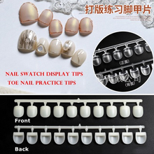 100pcs/bag Matt Color Toe Nail Swatch Display Tips Practice Toe Nail Artificial Tips 