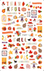 F697 Autumn Fall Season Self-adhesive Nail Art Sticker