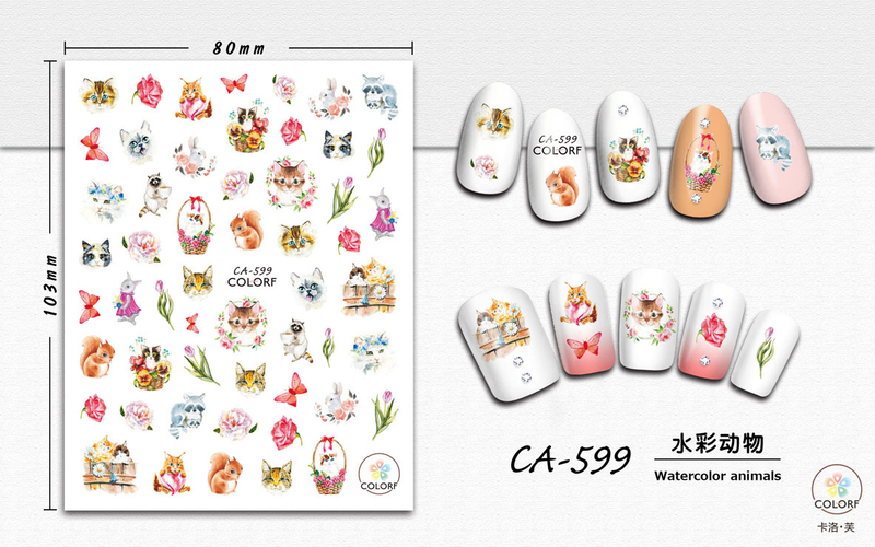 CA599 Winter Dear Self-adhesive Nail Art Sticker